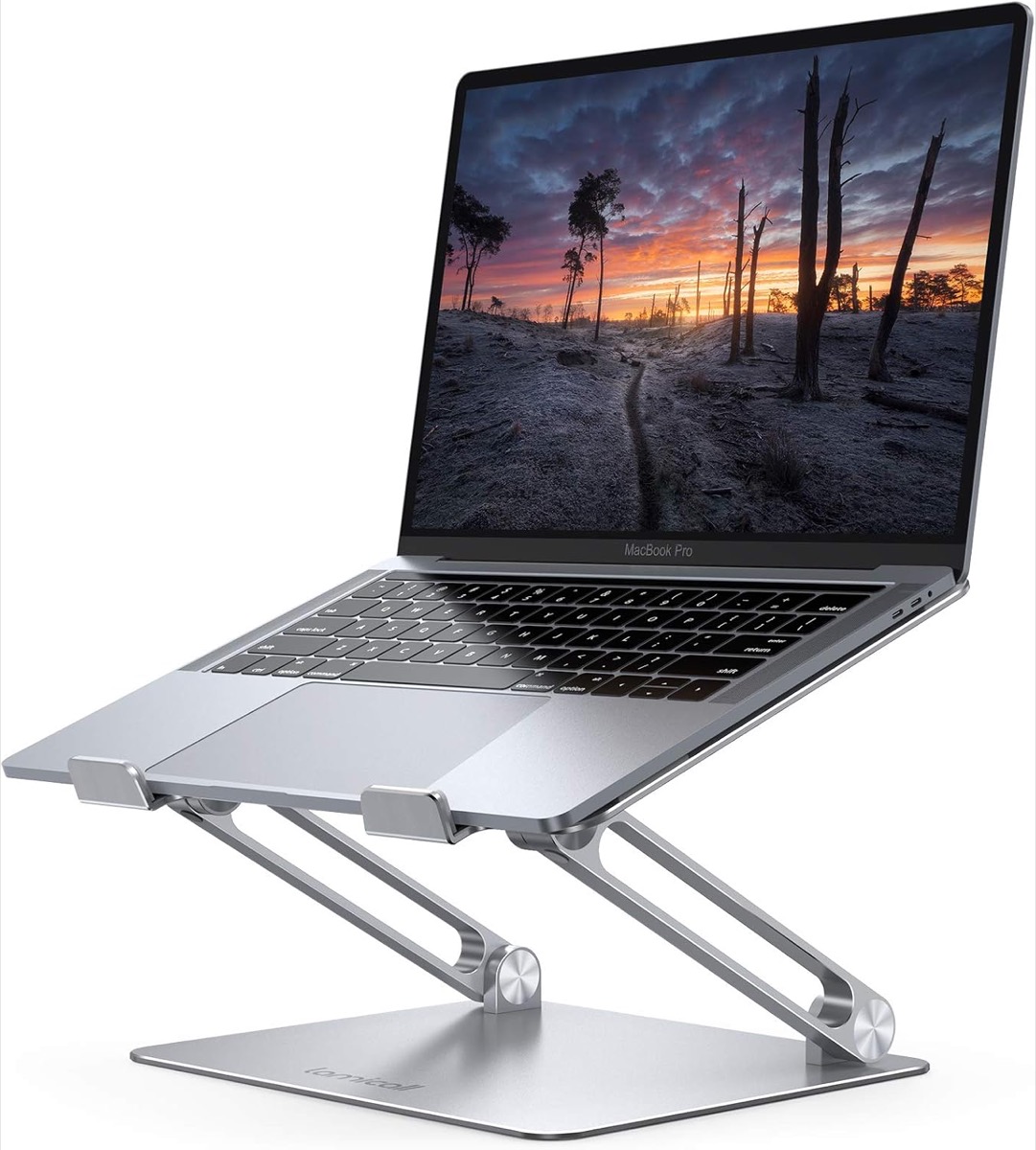 Silver Lamicall adjustable aluminium laptop stand