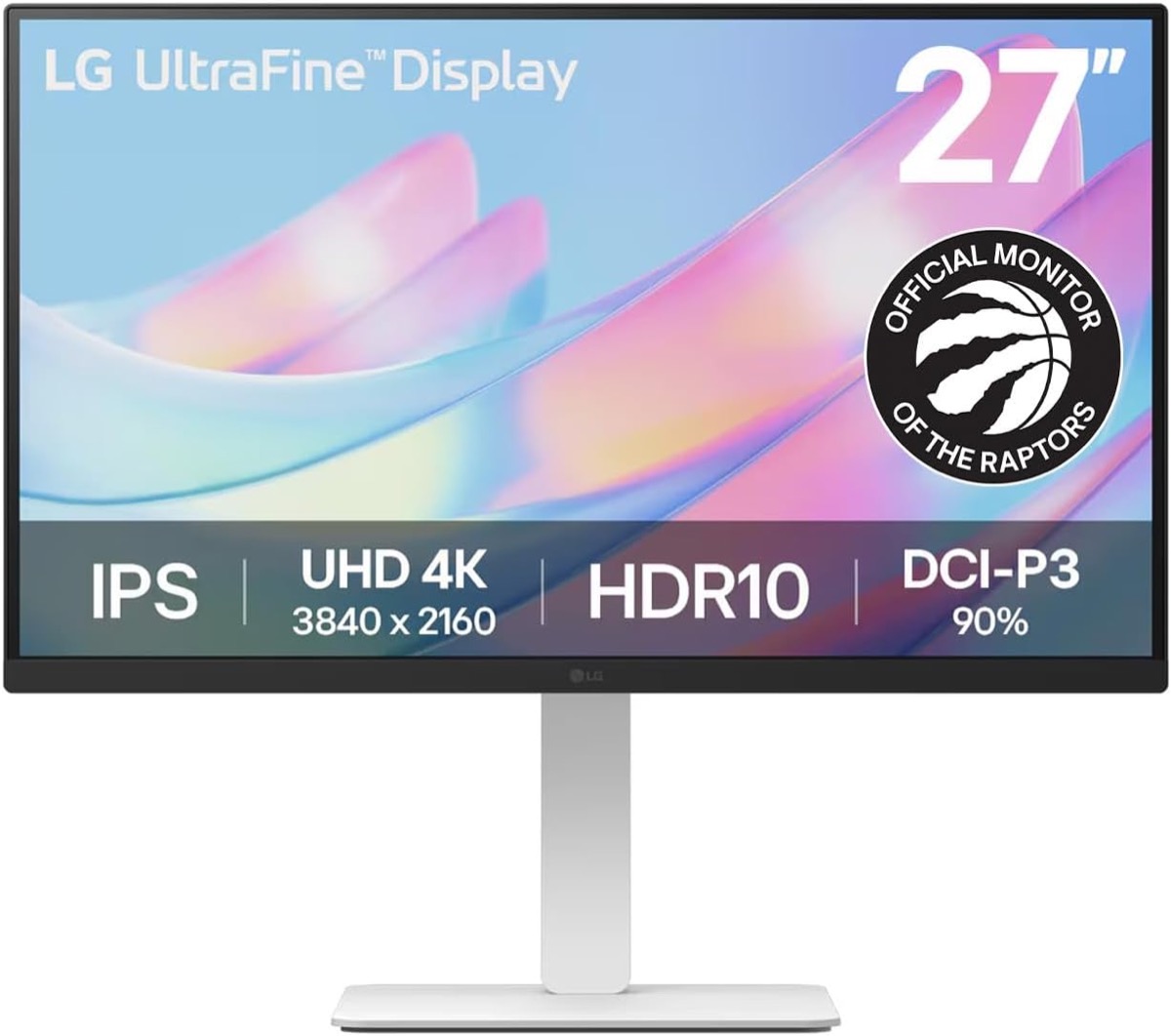 White LG UltraFine 27-inch 4K monitor